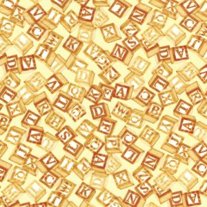 Toyland Alphabet Blocks in Soft Yellow