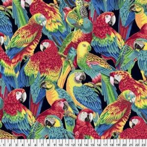 Treasure Island Polly Parrots in Black