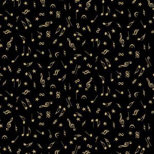 Twelve Days of Christmas Black Music Notes