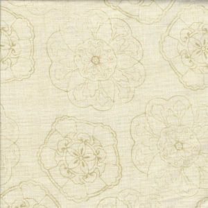 Twilight Blooms Floral Outline in Ivory