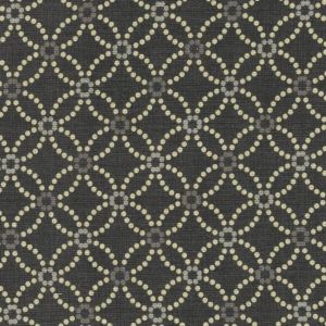Twilight Blooms Floral Tile in Black