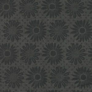 Twilight Blooms Sunflowers  Daisies in Dark Grey