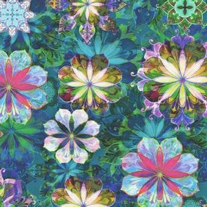 Venice Lawns Teal Floral