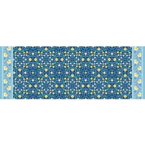 Veranda Floral Border in Dark Blue