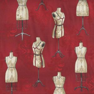 Vintage Couturier Dress Forms in Red