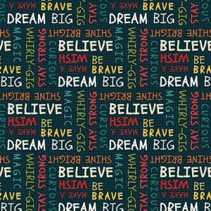 Whirlygig Magic Navy Motivational Words