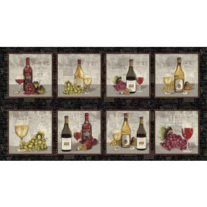 Wine Night Black Wine Bottles Panel