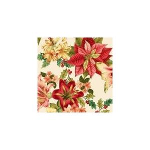 Winter Garden Christmas Floral in Cream