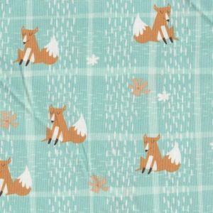 Wonderful Woodlands Fox Tracks in Blue