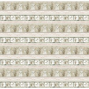 You Are Loved Baby Animals Border in Soft White