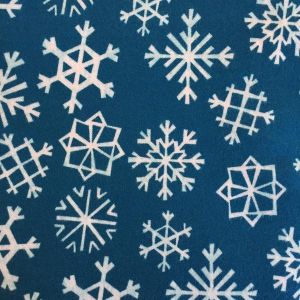 Garland Flannel Snowflakes in Teal