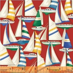 Sail Away Packed Sailboat in the color Red