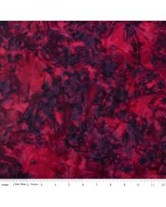Batiks Basics Color Play Mottled in Raspberry Nightshade