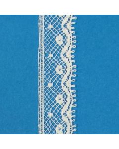 05 White Dots French Lace Edging 2054