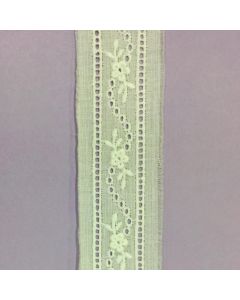 1 18 White Floral Victorian Embroidery Insertion 110001
