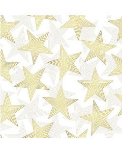 Mistletoe And Metallic Layered Stars in Cream